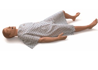 Full body manikin with full range of motion for realistic patient handling