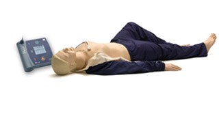 Resusci Anne Full-Body comes standard with non-articulating arms and legs. First Aid Trauma Modules available. (Defibrillator not included)