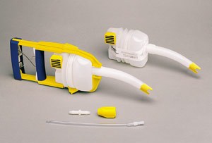 
V-VAC Starter Kit for Patient Use (shown above) includes:
Handle, 2 Replacement Cartridges, Short Suction Catheter w/Adapter
Tip, Double Male Connector and Directions for Use.