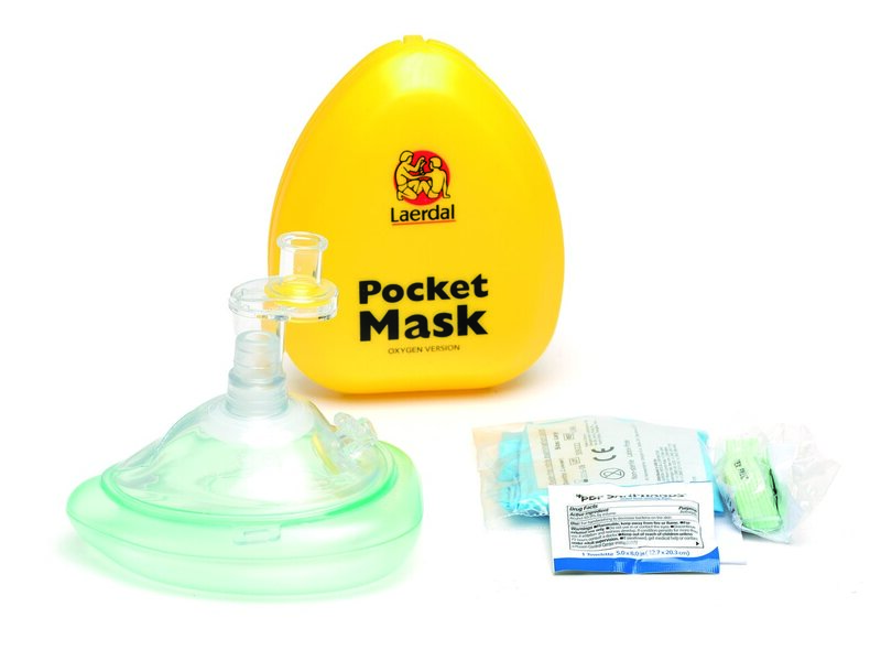 Laerdal Pocket Mask avec entrée d'oxygène (UK)