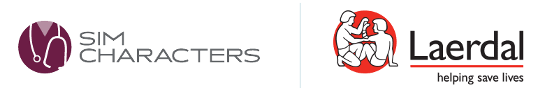 SIMCharacters and Laerdal Logo