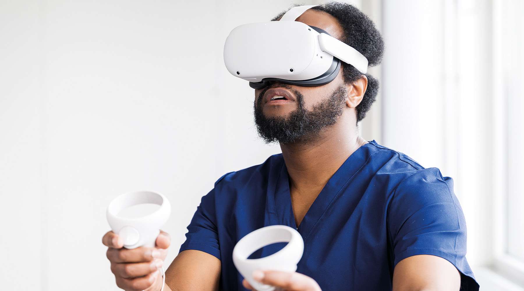 Nursing students using VrClinicals in simulation