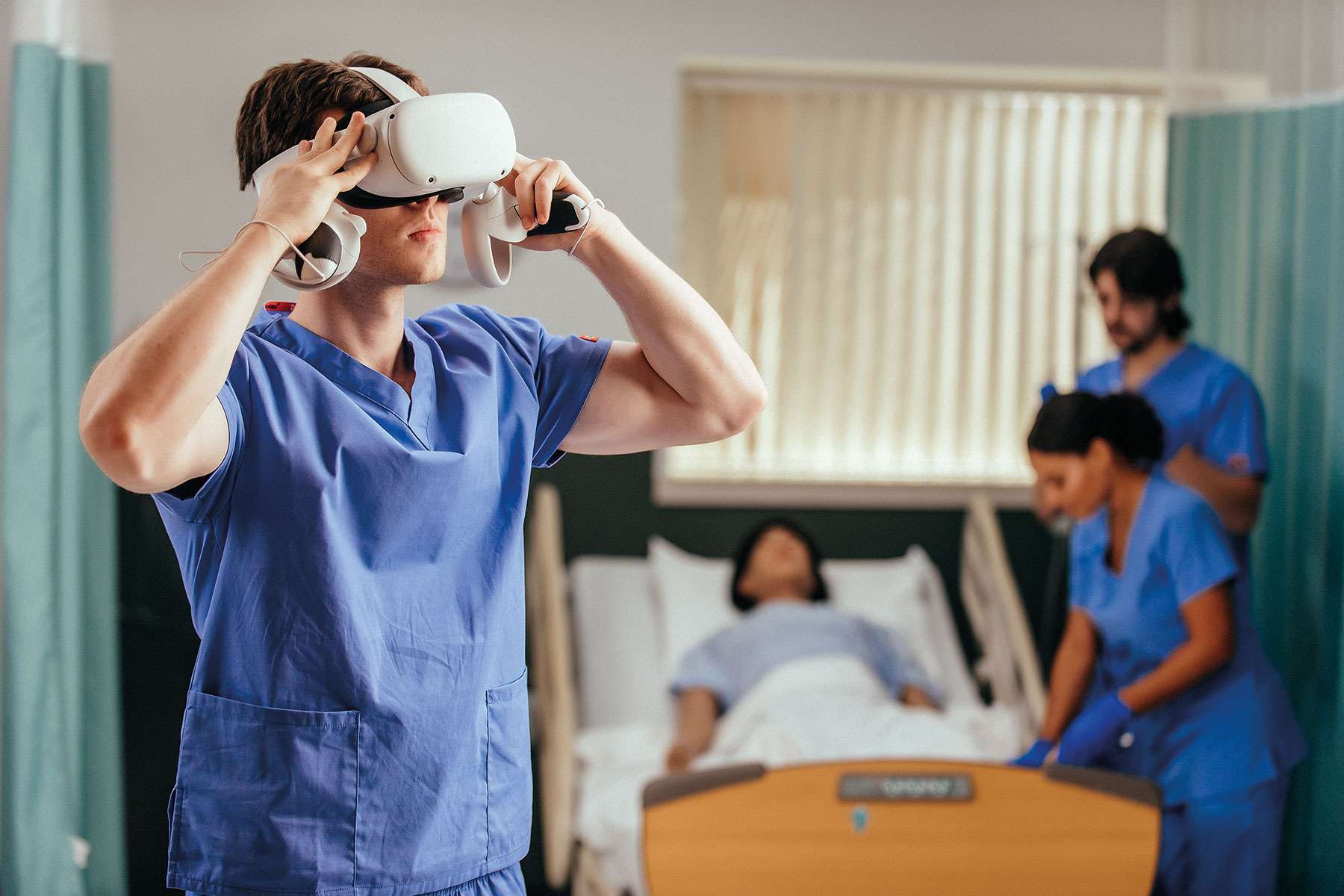 vrClinicals male nurse with nursing anne simulator