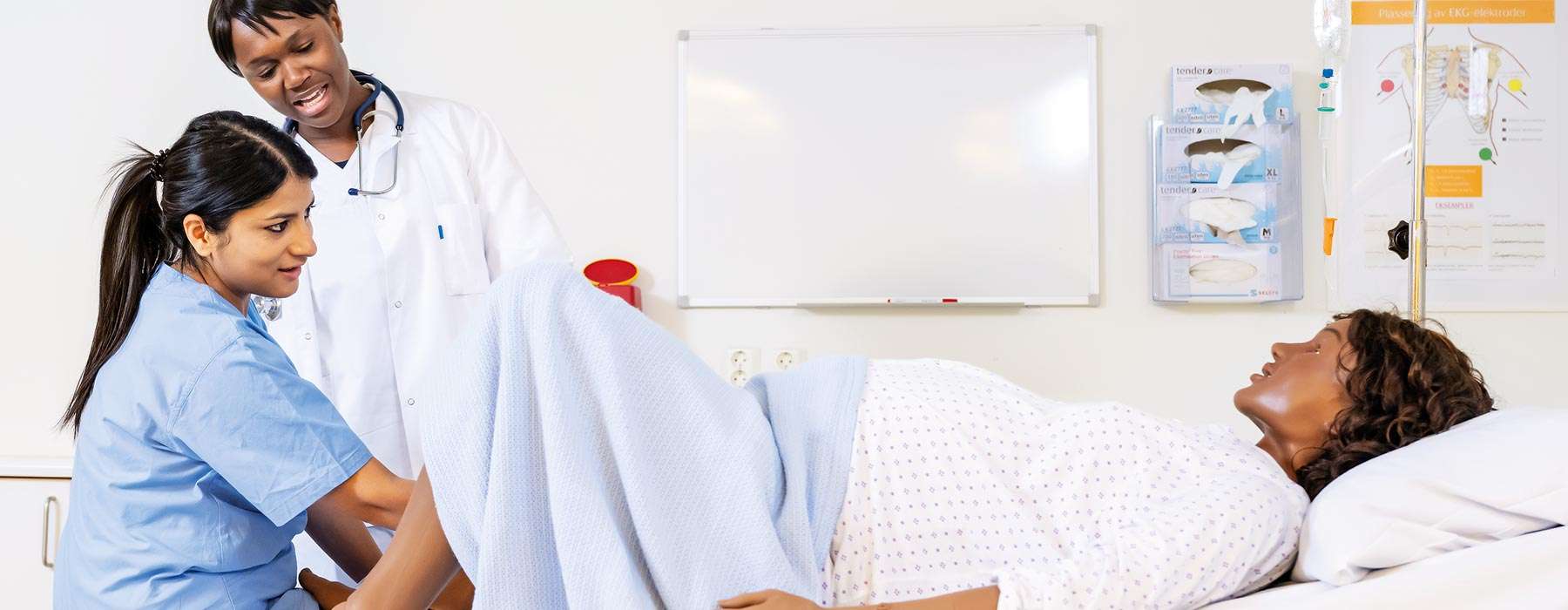 Parto asistido por una enfermera y un médico en MamaAnne