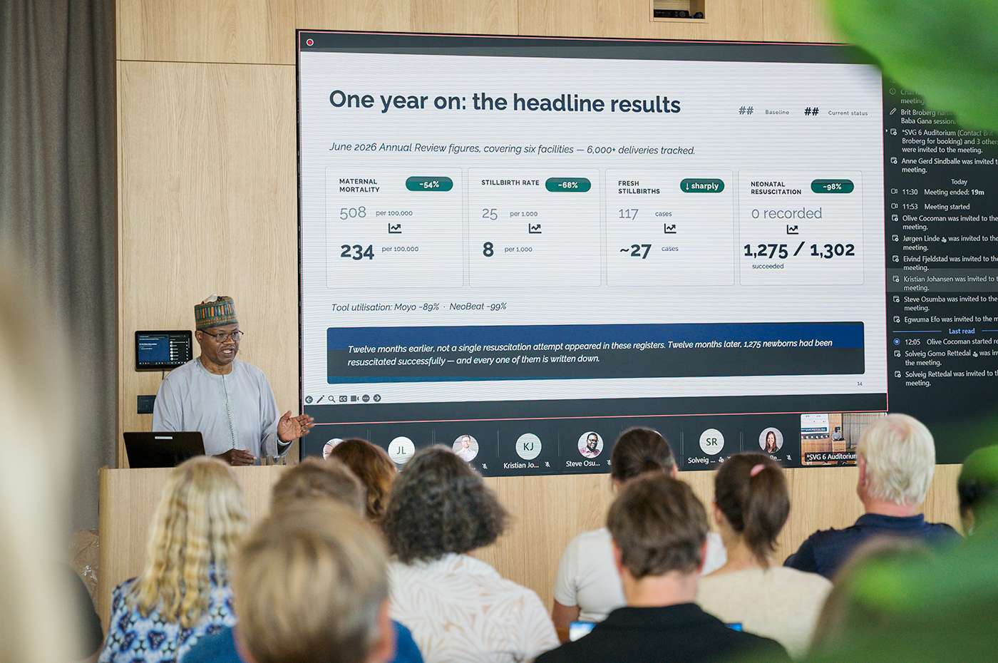 Borno State Health Commisioner Professor Baba Gana speaks to Laerdal Global Health