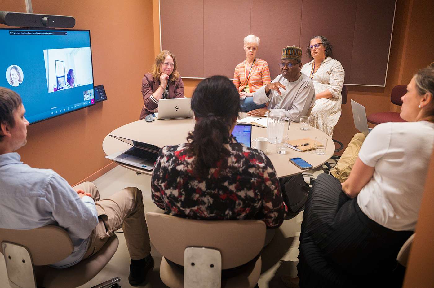Borno State Health Commisioner Professor Baba Gana speaks to Laerdal Global Health staff