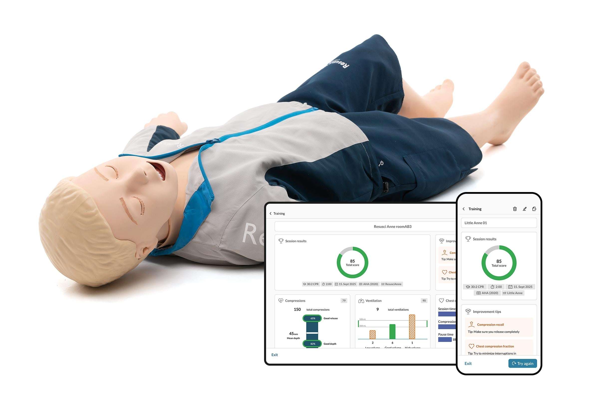 リトルアンQCPR商品を比較します。 | Laerdal Medical