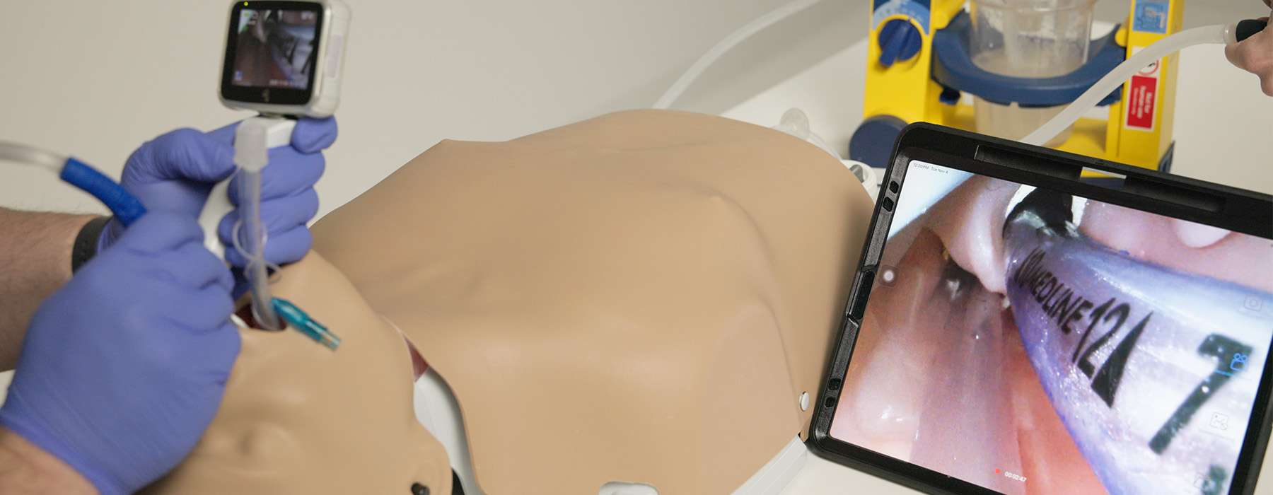 The Laerdal Advanced Airway solution used in training on a manikin.