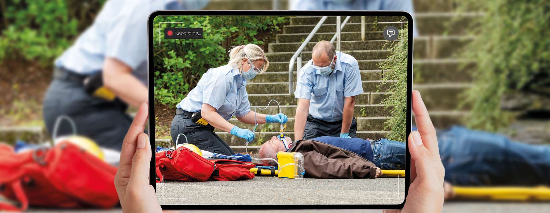 SimCapture in use outside by EMS personell