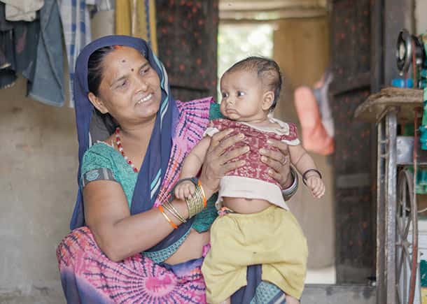 Rupanti Kori and Baby Ayush, during filming in Nepal.