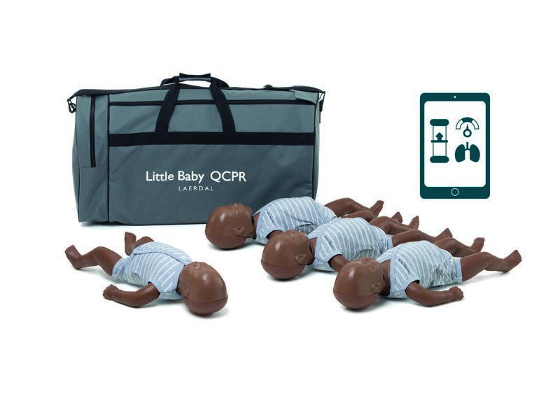Little Baby QCPR (4er-Pack) dunkelhäutig