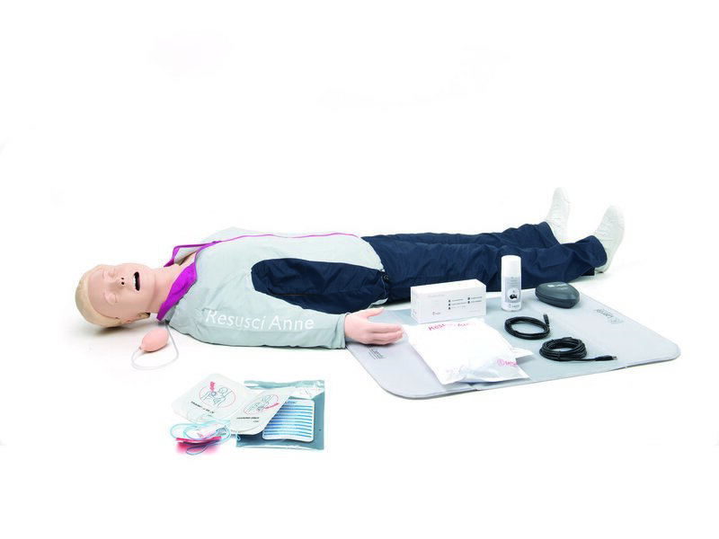 Nieuwe Resusci Anne QCPR AED AW Full Body luchtweghoofd in trolley koffer