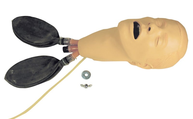Intubationskopf mit Lungen 