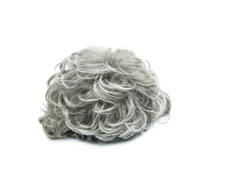 Perruque cheveux gris - Couleur de peau medium