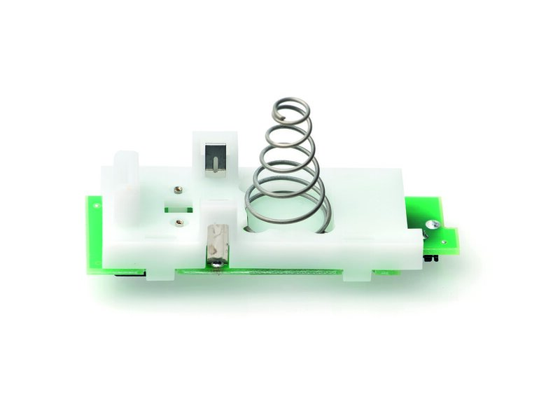 Battery contact with spring