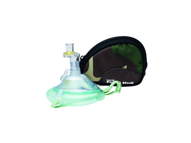 Laerdal Pocket Mask in tasje met camouflage-opdruk EN