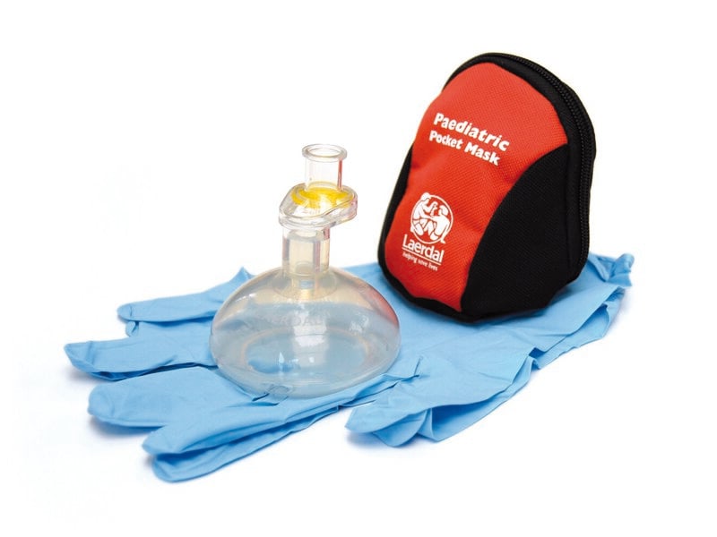 Lot de 10 masques de poche pédiatriques en pochette souple rouge/noire