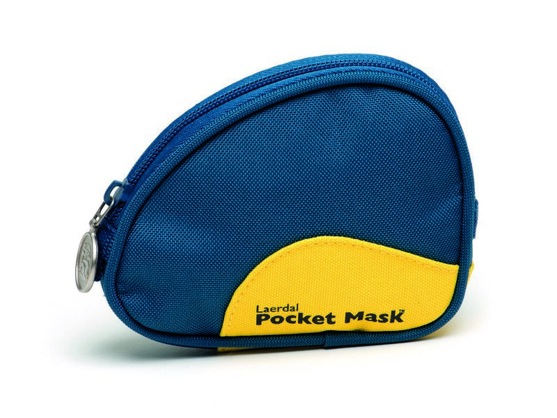 Laerdal Pocket Mask met zuurstofaan sluiting in blauw tasje EN