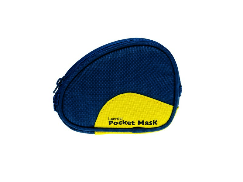 Lot de 10 masques de poche avec entrée d'oxygène en pochette souple bleue