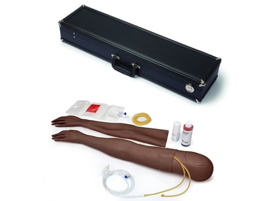 Adult (Left) Female Multi-Venous IV Arm Kit (Dark) with Carry Case