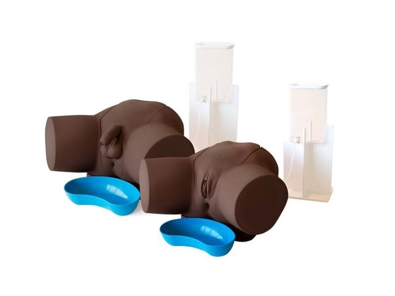 Pack de 2 nouveaux bassins de sondage urinaire (masc. + fém.), version noire